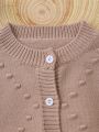 New Arrival Solid Color Baby Girls' Cardigan Sweater For Fall/winter