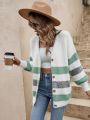 SHEIN Frenchy Striped Pattern Cardigan