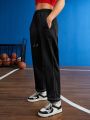 Street Sport Women's Contrast Stitch Drawstring Sweatpants