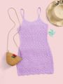 SHEIN Teen Girl Knitted Cover Up Dress