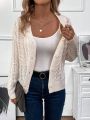 Button Up Cardigan With Eyelet Knitting Pattern
