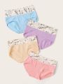 4pack Contrast Floral Panty Set