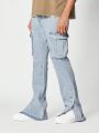 SUMWON Flare Fit Jean With Cargo Pockets