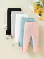 Baby Girl 5pcs Frill Trim Leggings