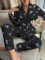 Butterfly Print PJ Set