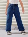 Young Girl Slant Pocket Straight Leg Jeans