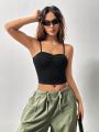 Solid Color Cropped Cami Top
