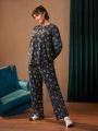 HARRY POTTER X SHEIN Plus Allover Print PJ Set