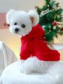 1pc Pet Clothes For Dogs & Cats Christmas Deer Red Sweatshirt Pet Coat & Jacket