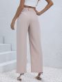 SHEIN LUNE Women's Straight Suit Pants