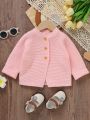 Baby Girls' Cardigan With Drop Shoulder