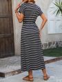 Striped Short Sleeve Dress