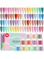 Saviland Nail Acrylic Powder Set - 36 Colors Acrilicos De Uñas Polvo for Nails, Glitter Nail Powder Used with Acrylic Liquid or Monomer, Professional Polymer for Nail Extension, Pink Acrylic Nail Kit, Starter & Nail Salon