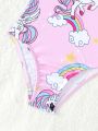 Baby Unicorn Print One Piece Swimsuit