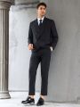 Men Double Breasted Blazer & Suit Pants