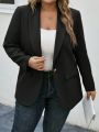 SHEIN LUNE Plus Size Shawl Collar Suit Jacket