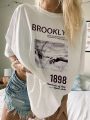 Women's Vintage T-shirt With Gesture Print