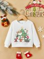 Boys Christmas Print Sweatshirt