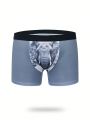 Men Elephant Print Boxer Brief