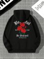 Teen Boys' Rose Print Hoodie