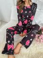 Heart & Letter Graphic PJ Set