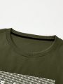 Men's Plus Size Printed Round Neck Casual Sweatshirt