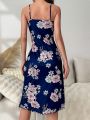 Floral Printed Spaghetti Strap Maxi Dress