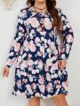 EMERY ROSE Plus Size Women'S Floral Printed Dress