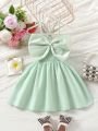 Baby Bow Front Shirred Cami Dress