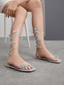 SHEIN Fashion Butterfly Decor Strappy Sandals