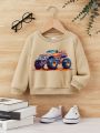 Baby Boy Car Print Thermal Lined Sweatshirt