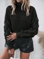 SHEIN Unity Turtleneck Drop Shoulder Sweater