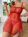 Sheer Mesh Perspective Cute Lace Lingerie