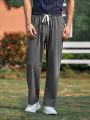 Manfinity Men Solid Drawstring Waist Pants