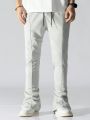 Manfinity Hypemode Men Letter Patched Drawstring Waist Sweatpants