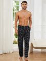 Men Allover Print Elastic Waist Lounge Pants