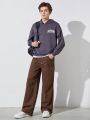 Teenage Boys' Cool Street-Style Loose Brown Jeans