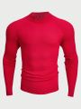 SHEIN Men Solid Raglan Sleeve Sweater