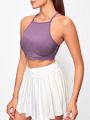 SHEIN VARSITIE Sports  Yoga Basic Chest Cup  With TANK TOP