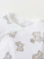 Baby Boys' 3pcs Little Bear Printed Bodysuit Set