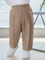 SHEIN Baby Boy Button Detail Thermal Pants