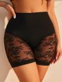 SHEIN Contrast Lace High Waisted Shapewear Shorts