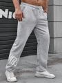 Men Letter Graphic Drawstring Waist Sweatpants