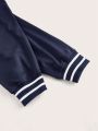 SHEIN Street Sport Women's Letter Printed Long Sleeve Baseball Jacket And Joggers Sports Suit