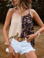 SHEIN VCAY Vacation Style Split Joint Women's Cami Top