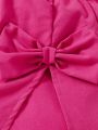 Baby Girls' Pink Skirt Pants With Bowknot Decoration