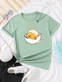 Girls' (Big) Egg Print Short Sleeve T-Shirt