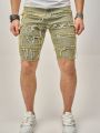 Manfinity Homme Men'S Frayed Denim Shorts