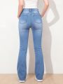 Teen Girls' Embroidered Stretchy Flared Jeans