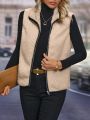 Women's Sleeveless Zip-front Jacket